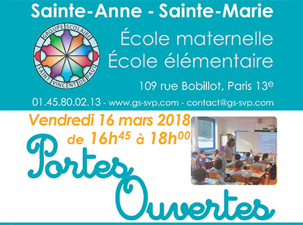 75013 - Paris - Groupe Scolaire Saint-Vincent-de-Paul Paris 13 - Ecole Privée Sainte-Anne Sainte-Marie